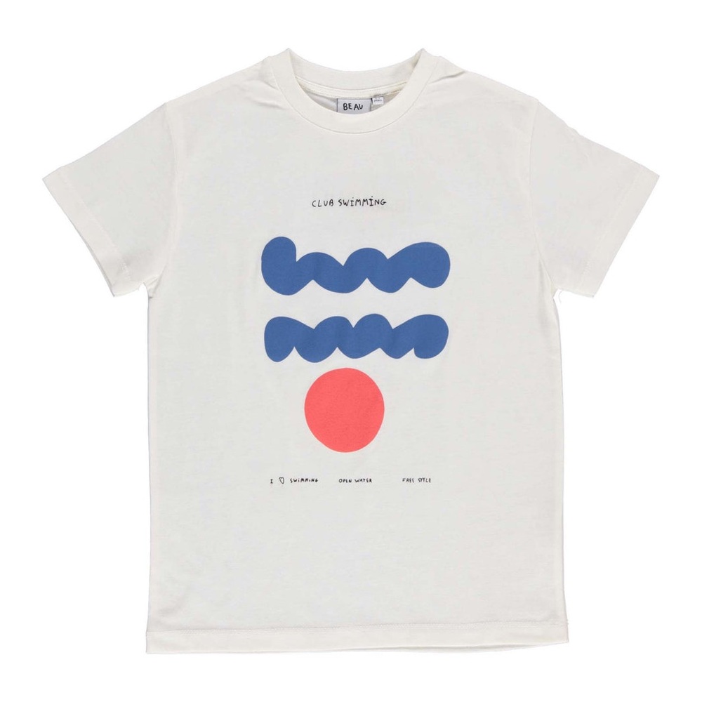 BNWT BEAU LOVES Club Swimming T-Shirt – Size 8-9
